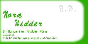 nora widder business card